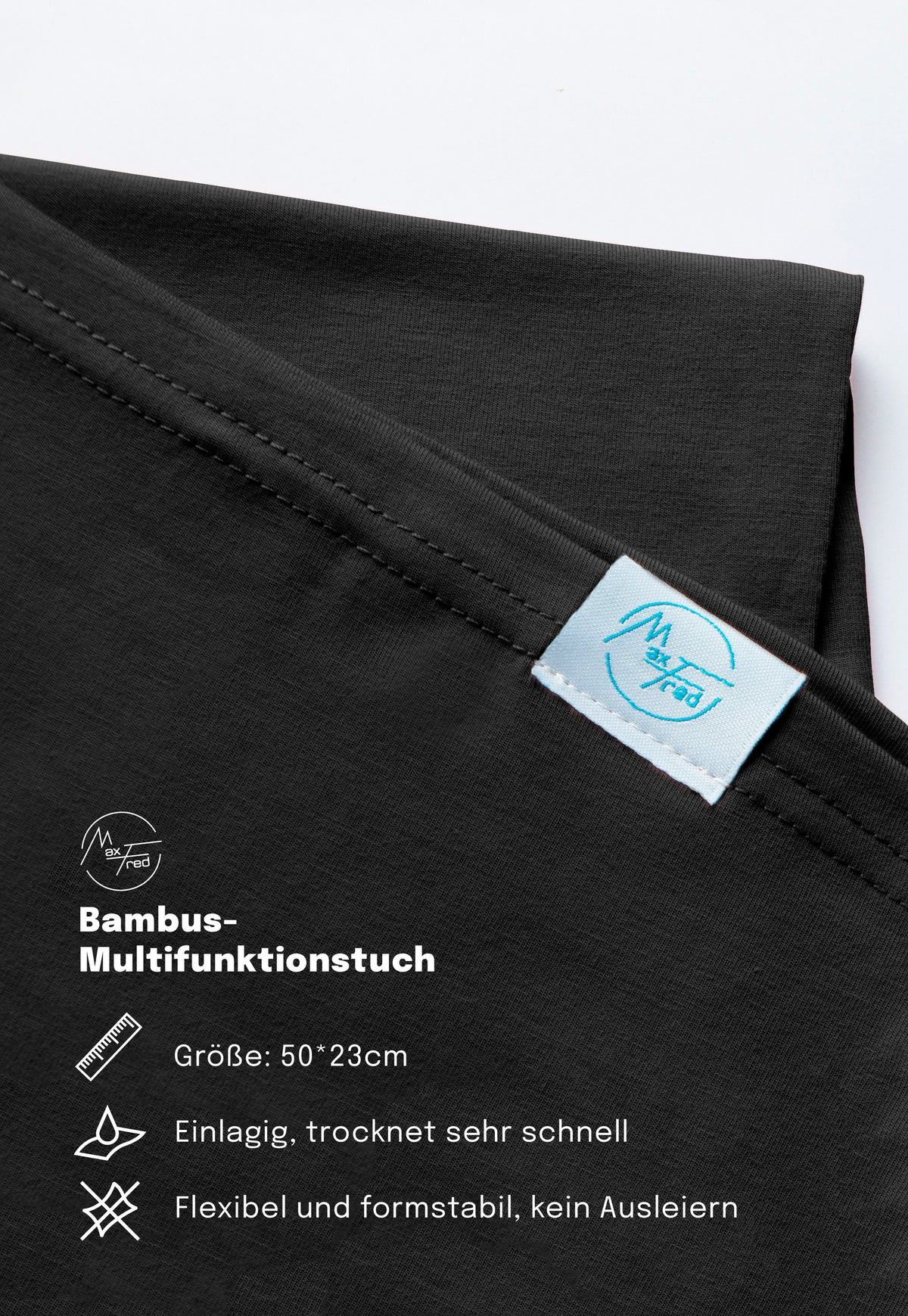 Multifunktionstuch aus Bambus - Schwarz 457