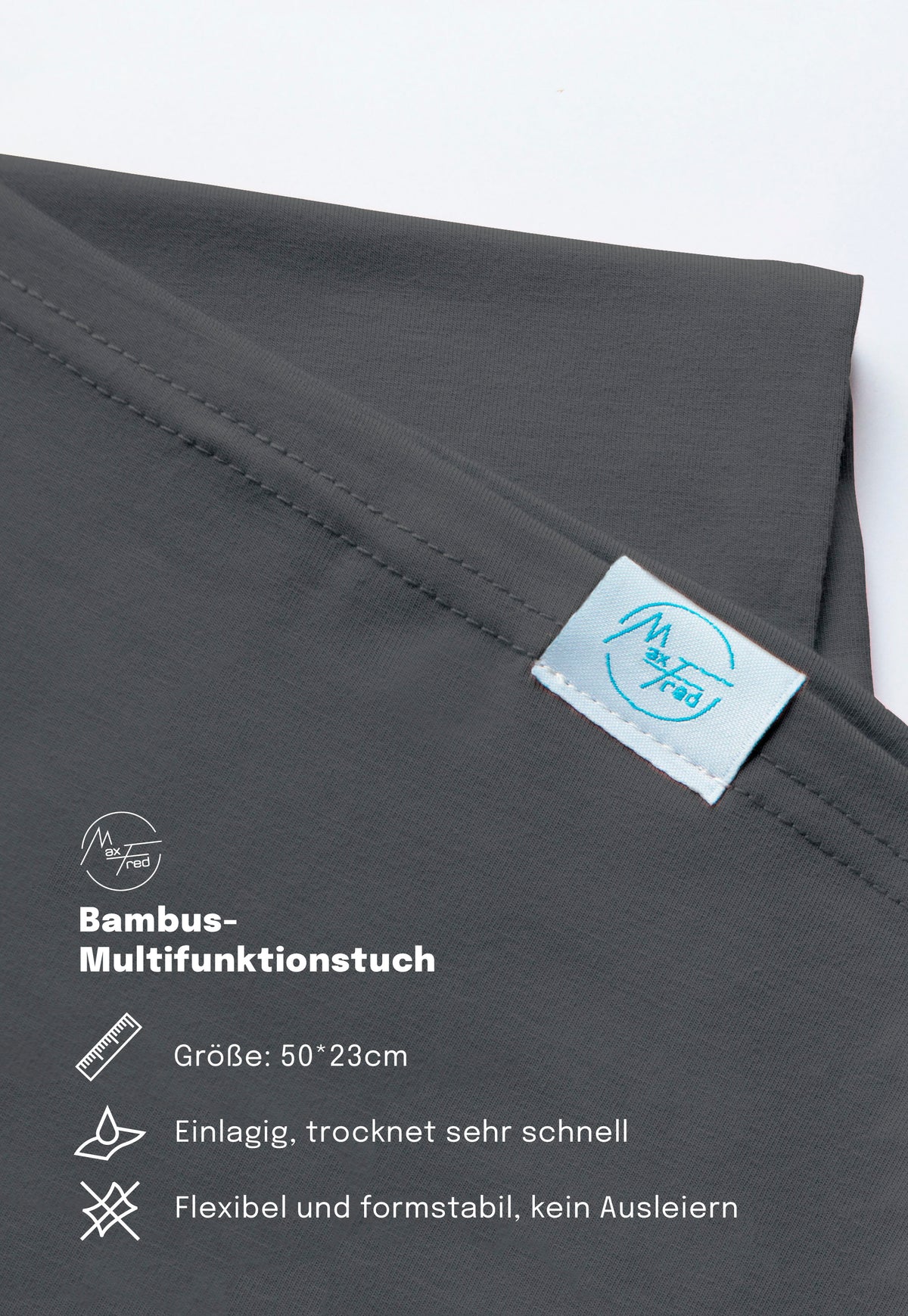Multifunktionstuch aus Bambus - Dunkelgrau 458