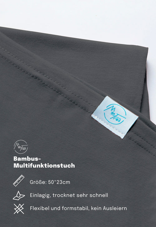 Multifunktionstuch aus Bambus - Dunkelgrau 458
