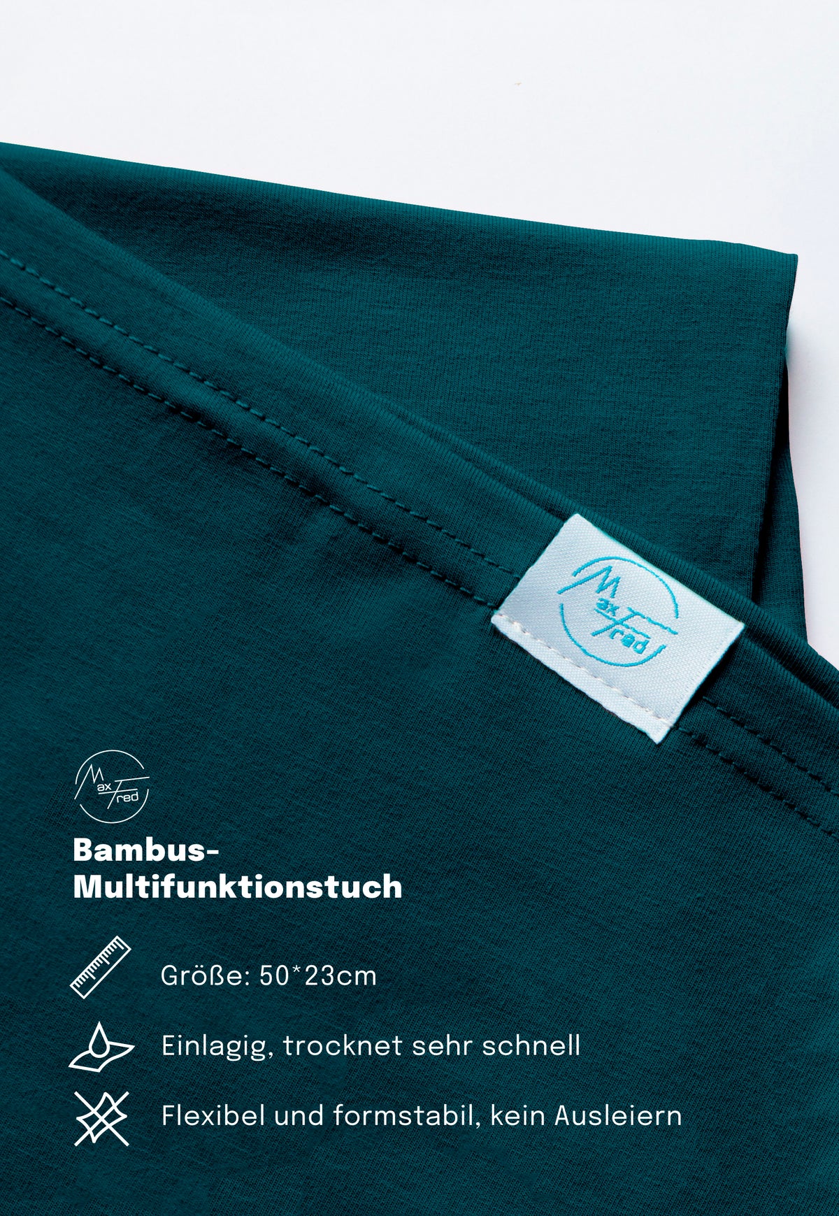 Multifunktionstuch aus Bambus - Türkis 455
