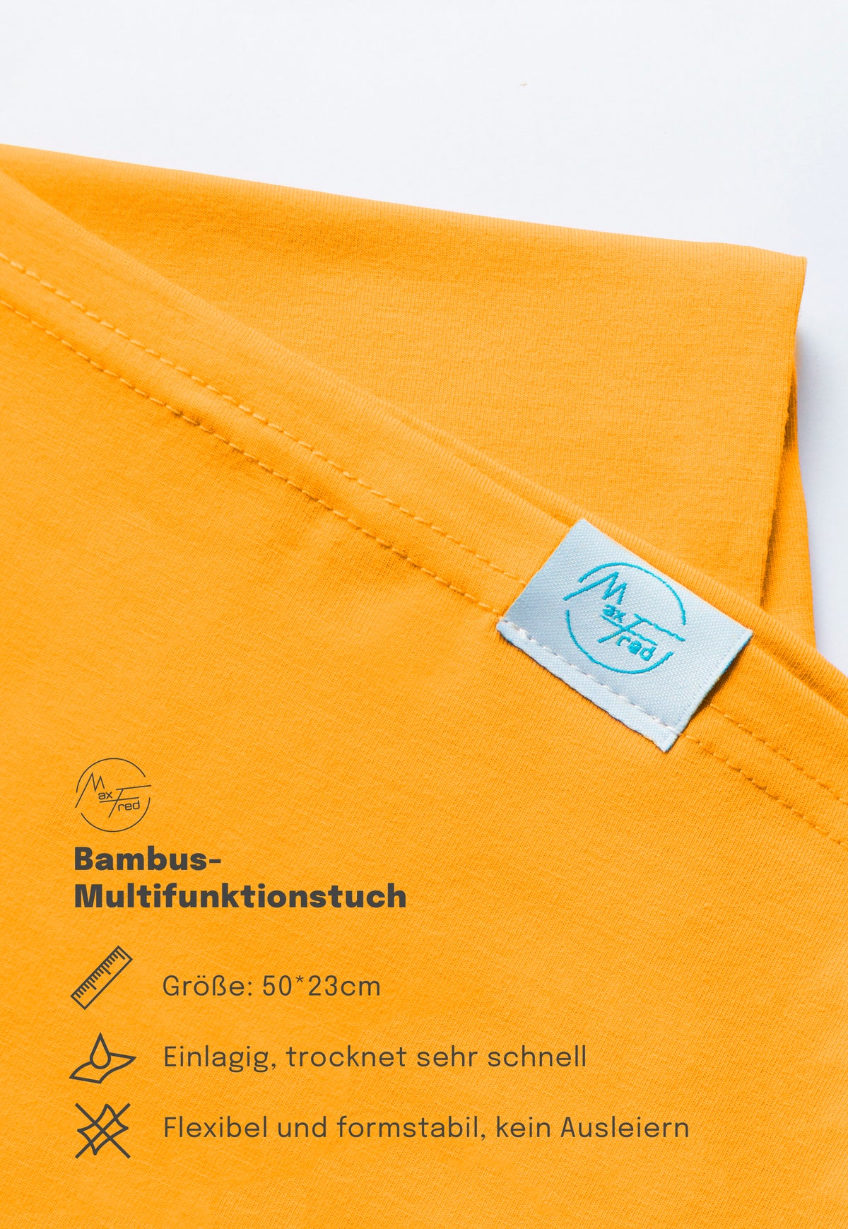 Multifunktionstuch aus Bambus - Senfgelb 454