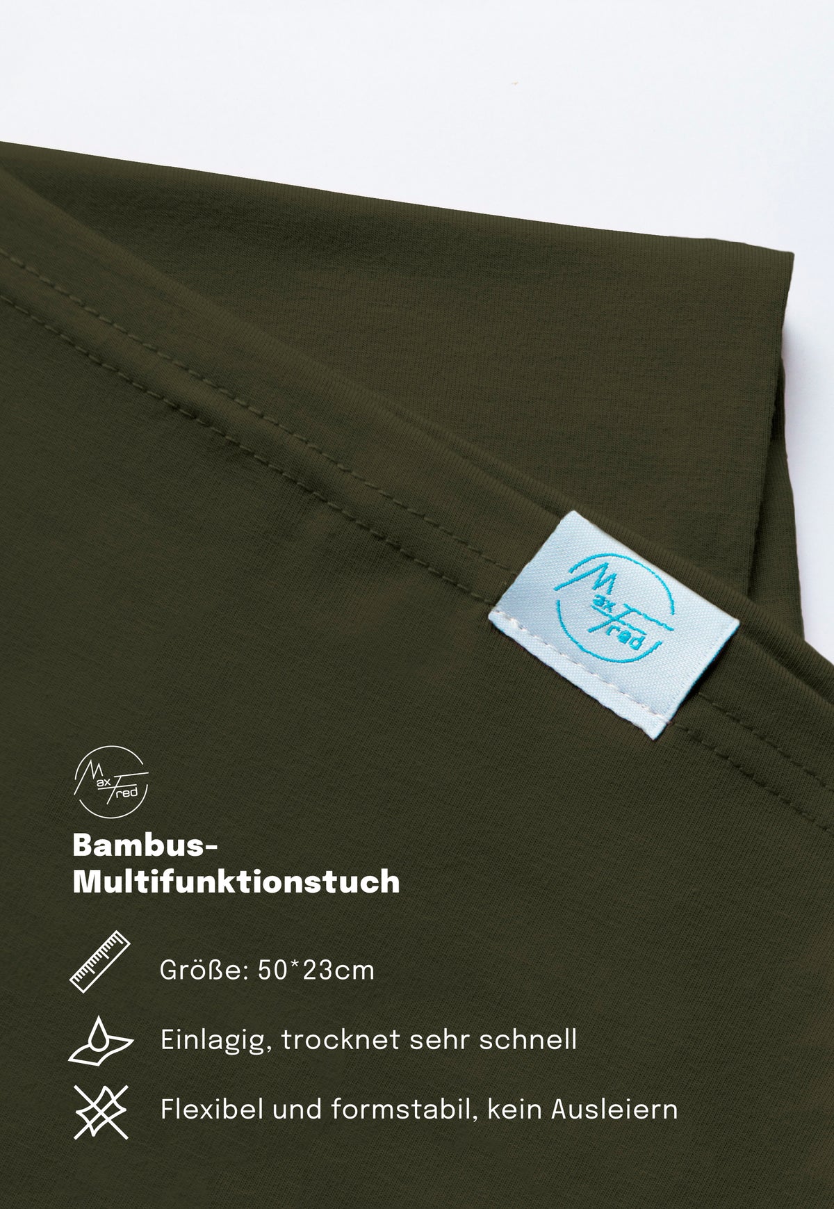 Multifunktionstuch aus Bambus - Olivgrün 450 small